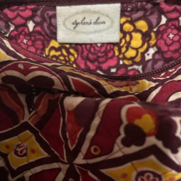 Stephanie Dawn Floral Burgundy Yellow Crossbody Bag Adjustable Strap‎ - Picture 5 of 9